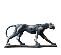YTOOZ Léopard Statue Sculpture, Grand Chat Sculpture Léopard Lion Jaguar Modèle Animal Sauvage Décoration Art Statue Résine Oeuvre, Un Cadeau
