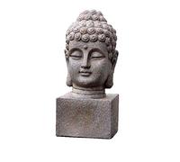 YTOOZ Sculpture Décorative De Tête De Bouddha, Statue De Bouddha Tête De Bouddha Statue De Bouddha De Jardin Zen Religieux Rétro 26 * 26 * 60 Cm Cadeau