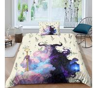 YTPONBCSTUG 3D Imprimé Guardian of Dreams and Nightmares Housse De Couette 2 Pièces Microfibre Douce Parure De Lit avec Fermeture Éclairabstrait pour Enfants Adultes Single（135x200cm）