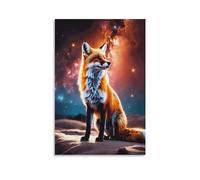 YTPONBCSTUG faune Renard Peinture Murale D'art L'image Imprimée Sur Toile Animal Photos D'œuvres D'art Pour Le Bureau À Domicile Décoration Moderne
