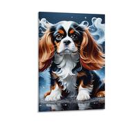 YTPONBCSTUG Impression Sur Toile Tableau Coqer Spaniel Peinture Motif Modern Tableaux Home Déco Mural En Bois Prête À Poser Mur Art Pour Chambre Cadeau Noël