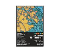 YTRWOEGF Poster d'album Is This It by The Strokes - Esthétique - Décoration murale vintage sur toile - Peinture décorative pour salon, chambre à coucher - 50 x 75 cm - Style sans cadre
