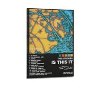 YTRWOEGF Poster de l'album Is This It by The Strokes - Impression sur toile - Décoration murale vintage - Peinture pour salon, chambre à coucher - 20 x 30 cm - Style cadre