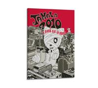 YTRWOEGF Tamala Poster sur toile représentant un chat punk dans l'espace 2010 - Décoration murale vintage pour salon, chambre à coucher - 30 x 45 cm - Style rétro - Avec cadre