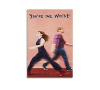 YTRWOEGF You're The Worst Poster décoratif sur toile vintage pour salon, chambre à coucher, 20 x 30 cm, style sans cadre
