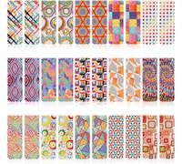 Ytseazn-30 Pièces Marque Pages Magnétiques Coloré Géométrique,Geometric Magnetic Bookmarks,Optique Aimant Clips Signet Marque Page Magnet Pour Élèves École Bureau Fournitures De Lecture(15 Styles,6x2c