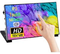 ytseazn-7 Inch Capacitive Touchscreen Monitor For Raspberry Pi,1024X600 Ips Lcd Display With Dual-Speaker,Hdmi Portable Monitor For Raspberry Pi 5/Pi 4B/3B+/3B/B+/Zero/400,Win11/10/8,Bpi M5/M2 Zero