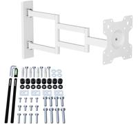 ytseazn-Axis Xl 70 Cm Support Mural Tv,Bras Pivotant Long,Extension,Pivotement,Rotation,Inclinaison,Environ 24-55 Pouces-25 Kg,Jusqu'À Vesa 200X200 Mm,Blanc
