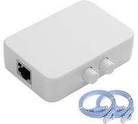 ytseazn-Commutateur Réseau Gigabit,Commutateur Ethernet Haut Débit 1000 Mbps,Sélecteur Ethernet Passif,Isolation Physique Sécurisée Pour Les Réseaux Domestiques Et Au Bureau(Blanc)