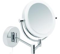 Ytseazn-Modène Miroir De Maquillage Grossissant X5 Et X10 Lumineux À Led Avec Fixation Murale 360° Et Variateur D'intensité-Miroir Maquilleur Rond Avec Lumière Pour Salle De Bain