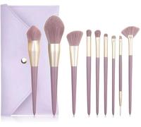 Ytseazn-Pinceaux Maquillages Set,Lot De Pinceaux De Maquillage Professionnels,10 Pinceaux De Maquillage,Pinceaux Professionnels Avec Sac À Brosses En Cuir Pour Fond De Teint,Poudres Et Anti-Cernes