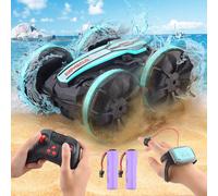 ytseazn-Voiture Télécommandée 4Wd,Capteur Gestuel Étanche Rc Stunt,Véhicule Amphibien Avec Télécommande De 50 M,Rotation À 360 °,Pour 6.7.8.9.10+Ans,Cadeau Amusant De 80 Minutes