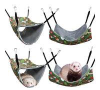 YTSMFL Lits pour cochon d'Inde, modèle fin, accessoires de cage à rat, lit lavable pour cochon d'Inde, cachette pour petits animaux, jouets pour chinchilla et écureuil (2 pièces)