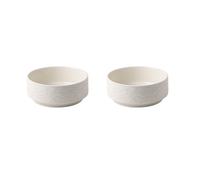 YTSMZX Bols à Céréales en Céramique Pour Salade Soupe Pâtes Micro Ondes Passe Au 16cm de diamètre Blanc ensemble 2 pièces