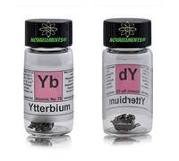 Ytterbium Élément 70 Yb, Champion Pure 1 Gramme 99,95% en Flacon de Verre avec Étiquette