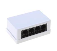 YTtkku Adaptateur 1 à 4 RJ45 RJ11 4 voies Netword Adaptateur téléphonique Répartiteur pour un accessoire de communication efficace