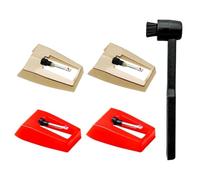 YTtkku Aiguille de rechange pour tourne-disque avec brosse de nettoyage pour phonographie, vinyle, aiguille de tourne-disque
