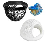 YTtkku Aquariums Hamacs de repos sûr Bettas grotte encourageant le comportement naturel des poissons creux, tunnel, accessoire facile à installer Bettas Habitats
