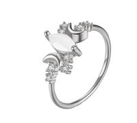 YTtkku Bague multifonction en forme de lune, texture en alliage, convient pour les cadeaux et les occasions spéciales, rétro rond pour femme, I, Comme décrit, Comme décrit.