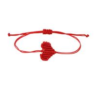 YTtkku Bracelets de couple fabriqués à la main en cordon tressé avec breloque en forme de cœur, doux et convivial, bijoux assortis pour un usage quotidien, taille unique, Comme décrit