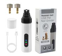 YTtkku Broyeur à griffes rechargeable par USB pour animaux domestiques 2 vitesses réglables avec protection pour chien chat toilettage domestique tondeuse rechargeable par USB