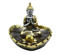 YTtkku Brûleur d'encens avec statue de Bouddhas - Décoration de table - Yogas - Décoration de maison - Porte-bâtonnets avec attrape-cendres