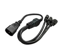YTtkku Câble adaptateur IEC320 C14 vers triple C13 - Connecteurs mâles vers femelles - Câble d'extension pour onduleurs PDU - Câble d'alimentation