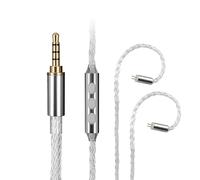 YTtkku Câble de remplacement 3,5 mm/Type-C 8 Core fil 2 broches 0,78 mm Contrôle du volume du casque 129,5 cm Câble léger et flexible