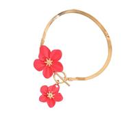 YTtkku Chaîne de cheville élégante à motif floral réglable pour femme, matériaux confortables pour tenue de plage, accessoire de bijoux, bracelet de cheville élégant à fleurs pour femme, taille unique