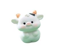 YTtkku Figurines de vache de dessin animé en résine - Statues d'animaux de jardin - Sculptures amusantes pour la maison et le bureau - Sculpture amusante - Décorations de pot d'extérieur