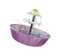 YTtkku Fontaine d'extérieur à énergie solaire pour oiseaux avec affichage dynamique de l'eau créant des rideaux fascinants pour la relaxation du jardin
