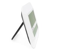 YTtkku Horloge calendrier moderne avec capteur de température, affichage multilingue, commutateurs automatiques de temps, montage mural, horloge murale numérique avec température intérieure