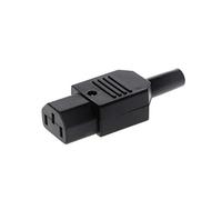 YTtkku IEC 320 C13 Connecteur d'alimentation femelle recâblable 3 broches 10 A/250 V Connecteur de protection Adaptateur de prise de câble coaxial Cordon de soudure Panneau de cloison O Terminal de