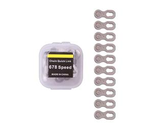 YTtkku Lot de 10 maillons de chaîne en acier inoxydable pour vélos à 6/7/8/9/10/11/12 vitesses