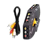 YTtkku MultiSource Commutateurs Vidéo Sélecteurs pour TV Prend en charge 3 Appareils Bascule Facile Entre Entrées Splitter Rcas Video Switches Box