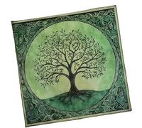 YTtkku Nappe de divinations - Motif grand arbre - Astrologie - Tarots - Nappe de cartes d'autels - Accessoire de jeu de société - Nappe de table - Décoration murale