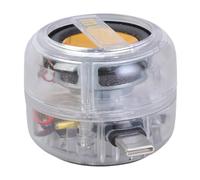YTtkku Petit haut-parleur de téléphone de type C - Son stéréo - Lecteur de musique externe - Haut-parleur surround - Boîtier transparent - Amplificateur de son portable - Lecteur de musique mobile