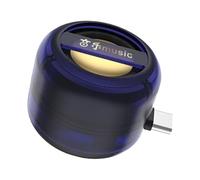 YTtkku Petit haut-parleur de téléphone de type C - Son stéréo - Lecteur de musique externe - Haut-parleur surround - Boîtier transparent - Amplificateur de son portable - Lecteur de musique mobile