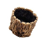 YTtkku Pot de fleurs artificiel en bois flotté 22 cm/17 cm Pots de fleurs succulentes Cactus Conteneur décoratif pour jardin extérieur Bonsaï