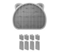 YTtkku Tapis de litière pour chats pour recueillir les débris, réduit efficacement le désordre domestique, rampes de litière pour boîte, tapis double couche