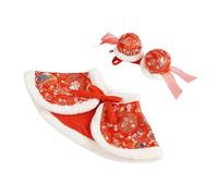 YTtkku Tenue de danse des lions chinois pour animal domestique, capes coupe-vent et chaudes pour les vacances, les rassemblements, les festivals, les animaux domestiques