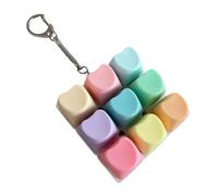 YTtkku Testeur de 9 interrupteurs mécaniques avec clics tactiles pour soulager l'anxiété et l'entraînement à la concentration avec porte-clés clés à clic avec porte-clés en silicone pour soulager le