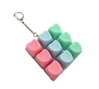 YTtkku Testeur de 9 interrupteurs mécaniques avec clics tactiles pour soulager l'anxiété et l'entraînement à la concentration avec porte-clés clés à clic avec porte-clés en silicone pour soulager le
