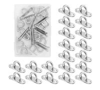 YTUGIL Lot de 20 œillets muraux en acier inoxydable M5 avec œillet pour plaques oculaires pour voile d'ombrage/fixation murale, fixation au plafond, crochets muraux, crochets de plafond
