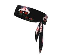 YTUOPWE Bandeau de sport avec fleurs sous le drapeau national pour homme et femme, doux et respirant, évacuation de l'humidité, athlétique