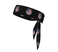 YTUOPWE Bandeau de sport pour homme et femme, doux et respirant, évacuation de l'humidité, motif lion imprimé drapeau national