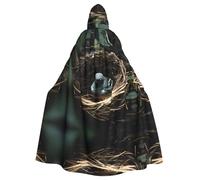 YTUOPWE Cape à capuche d'Halloween pour adulte - Motif petit nid d'oiseau - Confortable et douce avec un grand bord - Convient pour les soirées dansantes et les rassemblements