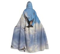 YTUOPWE Cape à capuche d'Halloween pour adulte Petite hirondelle volante - Confortable et douce avec un grand bord - Convient pour les soirées dansantes et les rassemblements