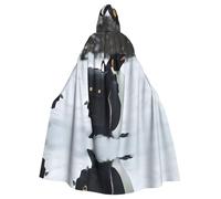 YTUOPWE Cape d'Halloween à capuche pour adulte pingouin avec sac à dos - Confortable et douce avec un grand bord - Convient pour les soirées dansantes et les rassemblements