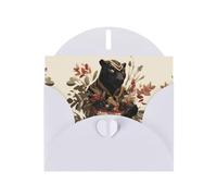 YTUOPWE Carte de vœux blanche à carreaux vierges et perle magnifique bloc de notes vierge Une récolte de panthères